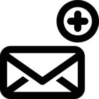 New Email, Add Email, Create Email Outline Icon vector