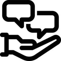Contact Us, FAQ, Dialog Outline Icon vector