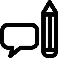 Write Message, Writing Message, Create Message Outline Icon vector