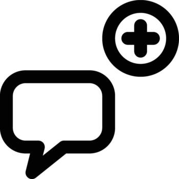 New Message, Add Message, Create Message Outline Icon vector