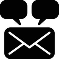 Message, Email Conversations, Communication Glyph Solid Icon vector