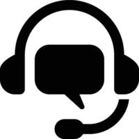 Communication Center, Customer Service, Customer Support Glyph Solid Icon vector