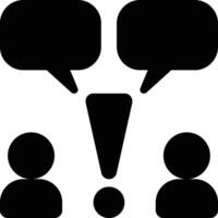 Communication Problems, Debate, Communications Glyph Solid Icon vector