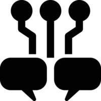 Communication Technology, Artificial Intelligence, Communications Glyph Solid Icon vector