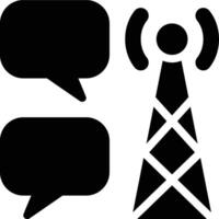 Communication Tower, Transmission, Tower Glyph Solid Icon vector