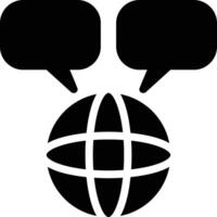Language, Linguistic, Communication Glyph Solid Icon vector