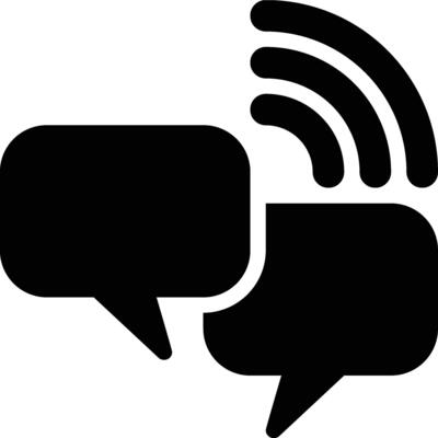 Online Chat, Online, Chatting Glyph Solid Icon