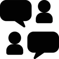 Conversation, Communication, Talking Glyph Solid Icon vector