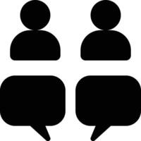 Interpersonal, Communication, Communicate Glyph Solid Icon vector