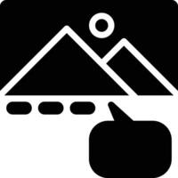 Caption, Image, Picture Glyph Solid Icon vector