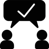 Supportive Communication, Effective Communication, Interpersonal Glyph Solid Icon vector