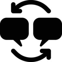 Feedback, Communications, Conversations Glyph Solid Icon vector
