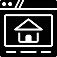 Homepage, Website, Web Glyph Solid Icon vector