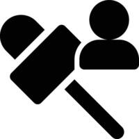 Interview, Reporter, Journalist Glyph Solid Icon vector