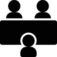 Interview, Job Interview, Meeting Glyph Solid Icon vector