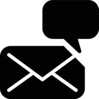 Message, Email, Chat Glyph Solid Icon vector