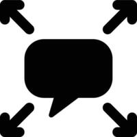 Broadcast Message, Bulk Message, Mass Message Glyph Solid Icon vector