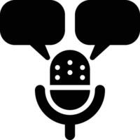 Podcast, Broadcasting, Communications Glyph Solid Icon vector