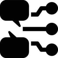 Chatting App, Setting, Chat Glyph Solid Icon vector