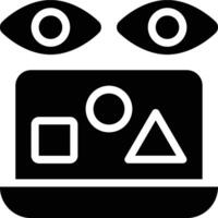 Visual Communication, Viewing, Visual Language Glyph Solid Icon vector