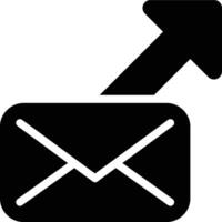 Send Email, Sending Email, Email Sent Glyph Solid Icon vector