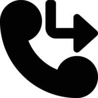 Missed Call, Rejected, Missing Glyph Solid Icon vector