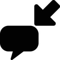 Receive Message, Receiving, Inbox Glyph Solid Icon vector