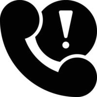 Emergency Call, Telephone, Communication Glyph Solid Icon vector