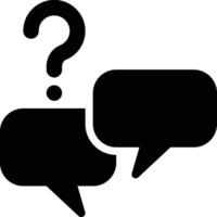 FAQ, Question, Help Glyph Solid Icon vector