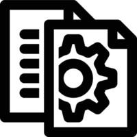 Document Setting, File Setting, Data Engineering Outline Icon vector
