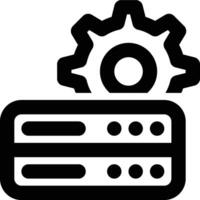 Database Setting, Database Configuration, Database Management Outline Icon vector