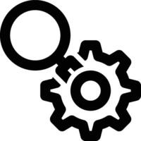 Search Engine, Setting, Configuration Outline Icon vector