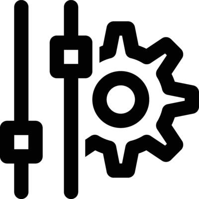 Options, Control, Equalizer Outline Icon