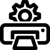 Printer Setting, Printer Setup, Printer Configuration Outline Icon vector