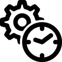 Clock Setting, Alarm Setting, Time Setting Outline Icon vector