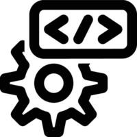 Programming, Coding, Setting Outline Icon vector