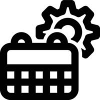 Calendar Setting, Date Setting, Scheduling Outline Icon vector