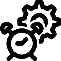 Alarm Setting, Clock Setting, Timer Setting Outline Icon vector