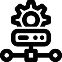 Server Configuration, Server Setting, Server Setup Outline Icon vector
