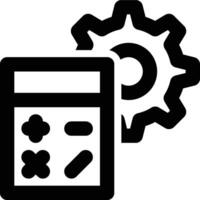 Calculator Setting, Accounting, Math Outline Icon vector