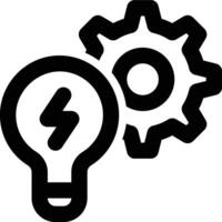 Bulb Setting, Light Setting, Electronic Outline Icon vector