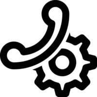 Phone Setting, Call Setting, Auto Call Outline Icon vector