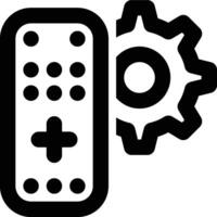 Remote Control, Settings, Remote Setting Outline Icon vector