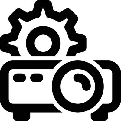 Projector, Settings, Setup Outline Icon
