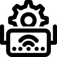 Router Setting, Wifi Setting, Modem Setting Outline Icon vector