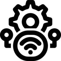 Connection Setting, Connection Setup, Network Setting Outline Icon vector