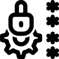 Password Setting, Security Setting, Cyber Security Outline Icon vector