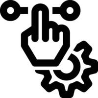 Gesture Control, Gesture Setting, Hand Outline Icon vector