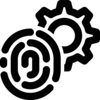 Fingerprint Setting, Biometric, Fingerprint Outline Icon vector