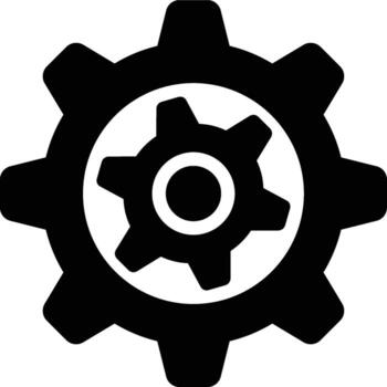 Setting, Configuration, Options Glyph Solid Icon vector